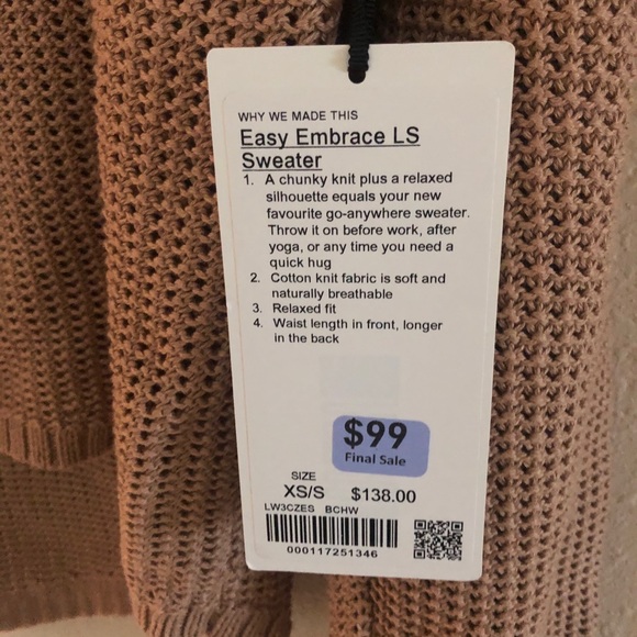 easy embrace long sleeve sweater